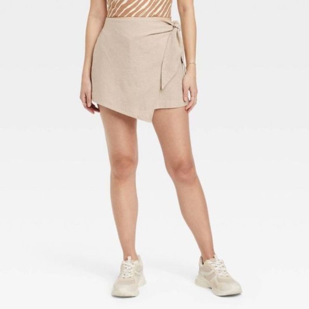 NWT a new day High Rise Pull-On Linen Skort